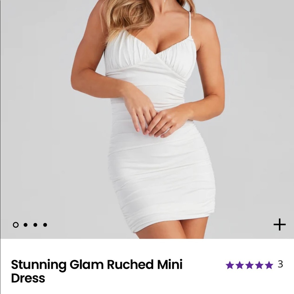 NWT Windsor Stunning Glam Mini Dress White Size Small